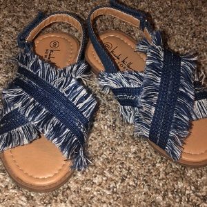 Denim toddler sandals